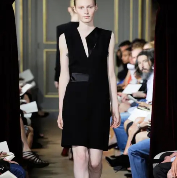 BOUCHRA JARRAR Silk Trim V-Neck Sleeveless Dress 42 - Picture 16 of 16